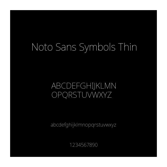 Noto Sans Symbols Thin