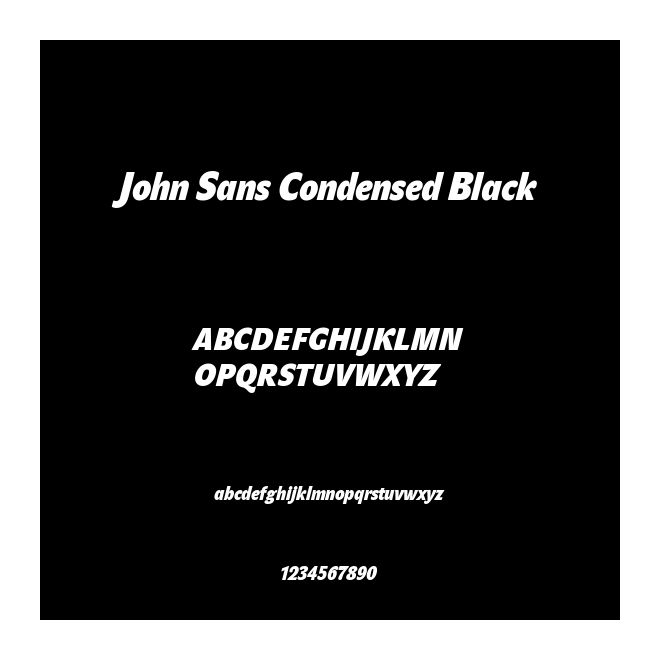John Sans Condensed Black