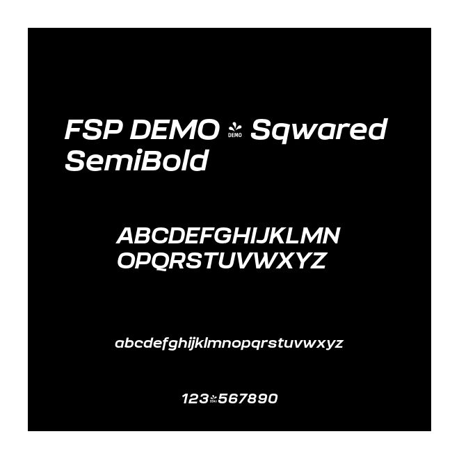 FSP DEMO - Sqwared SemiBold