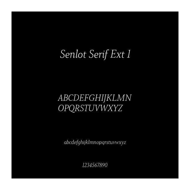 Senlot Serif Ext 1