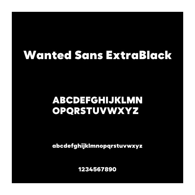 Wanted Sans ExtraBlack