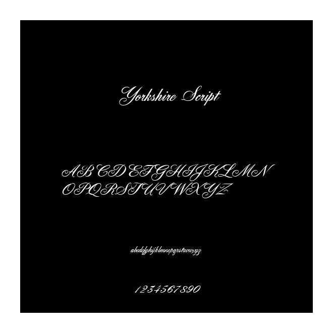 Yorkshire Script