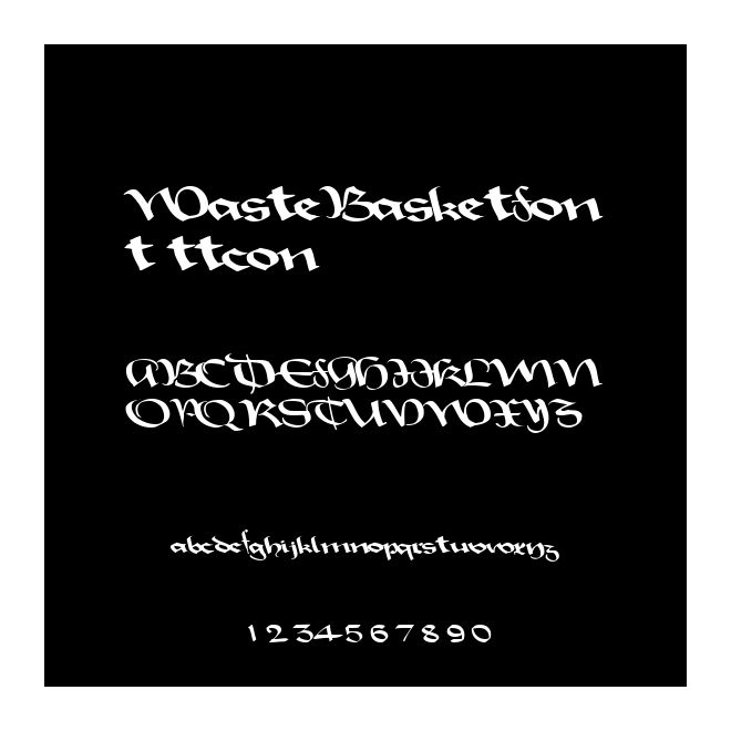 WasteBasketFont ttcon