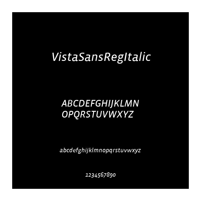 VistaSansRegItalic