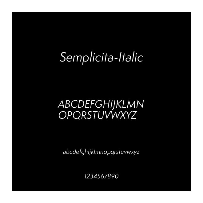 Semplicita-Italic