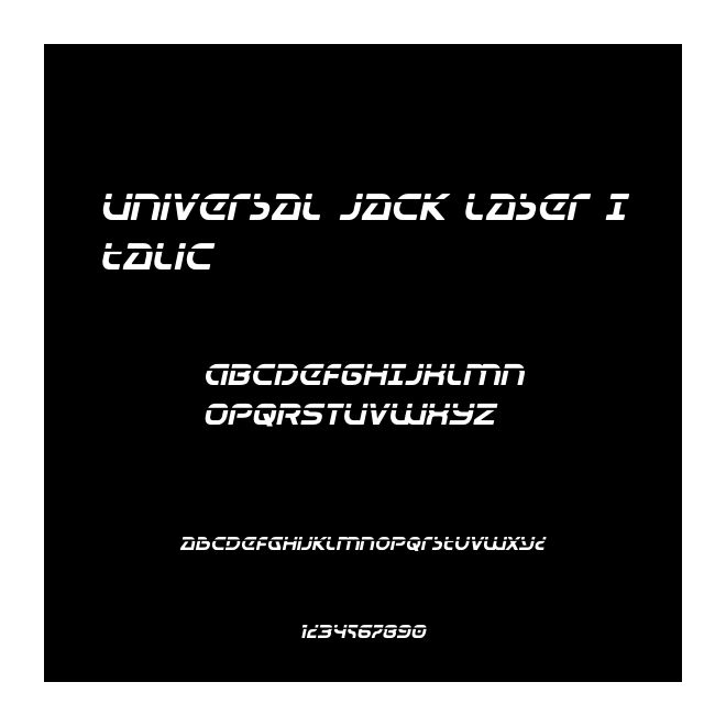 Universal Jack Laser Italic