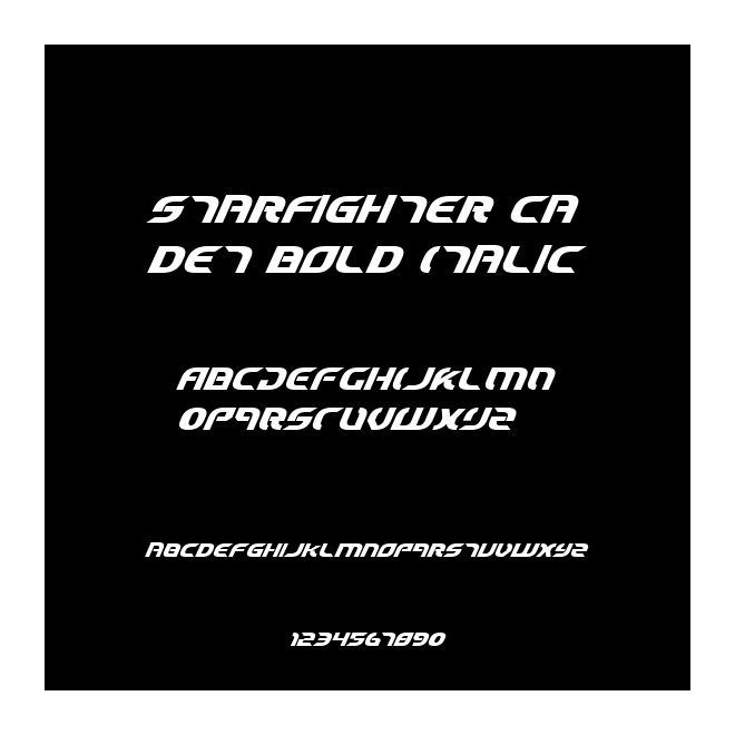 Starfighter Cadet Bold Italic