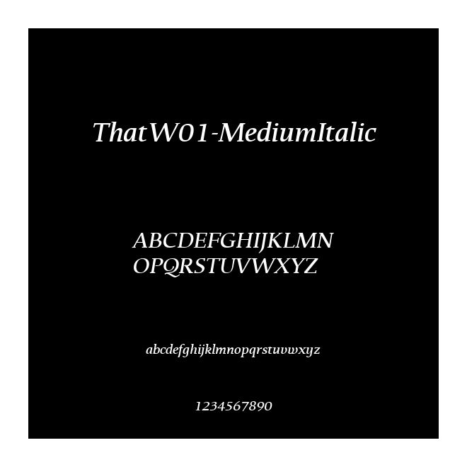 ThatW01-MediumItalic
