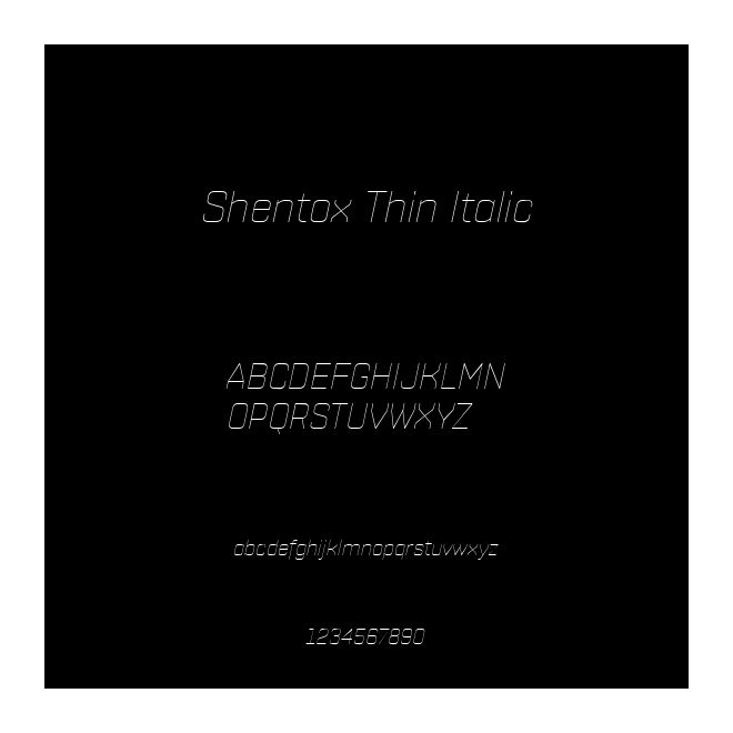 Shentox Thin Italic