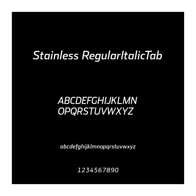 Stainless RegularItalicTab