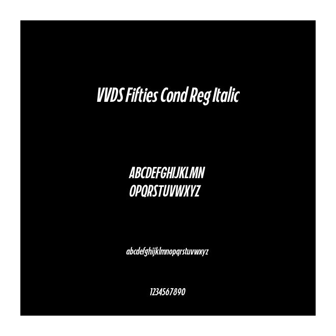 VVDS Fifties Cond Reg Italic
