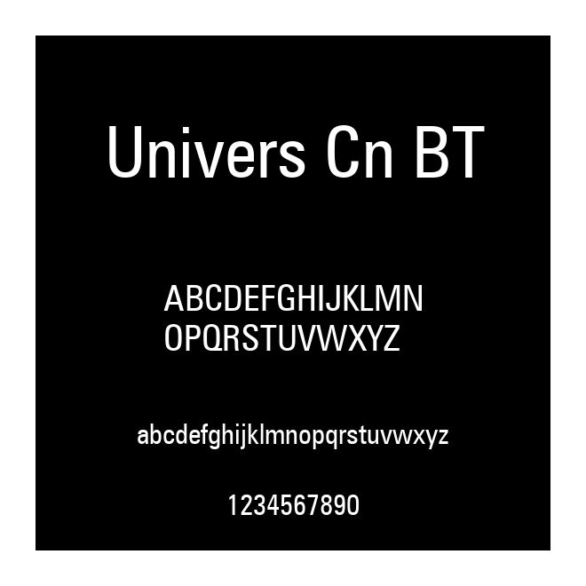 Univers Cn BT