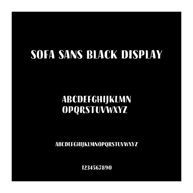 Sofa Sans Black Display