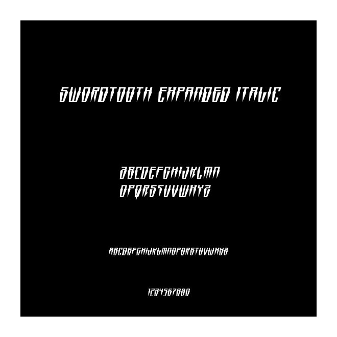 Swordtooth Expanded Italic