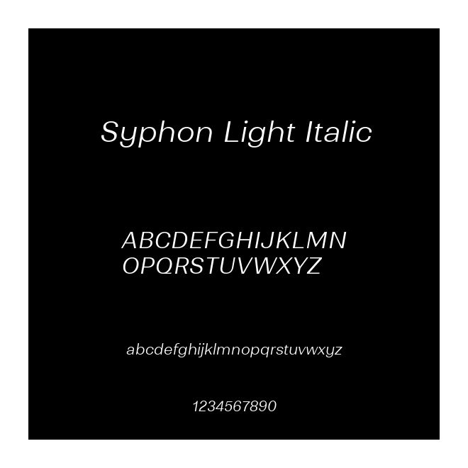 Syphon Light Italic