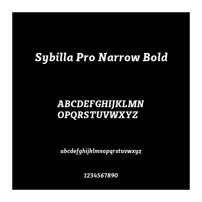 Sybilla Pro Narrow Bold