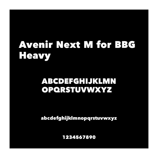 Avenir Next M for BBG Heavy