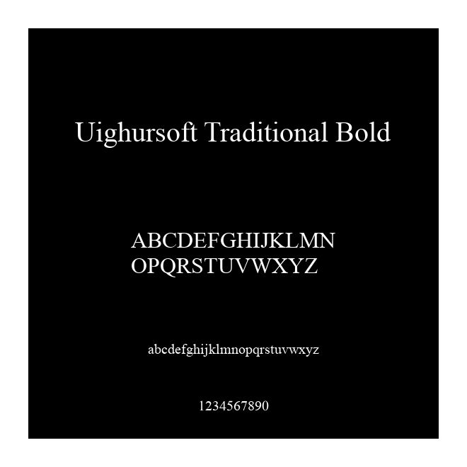 Uighursoft Traditional Bold