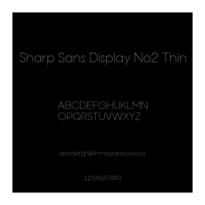 Sharp Sans Display No2 Thin