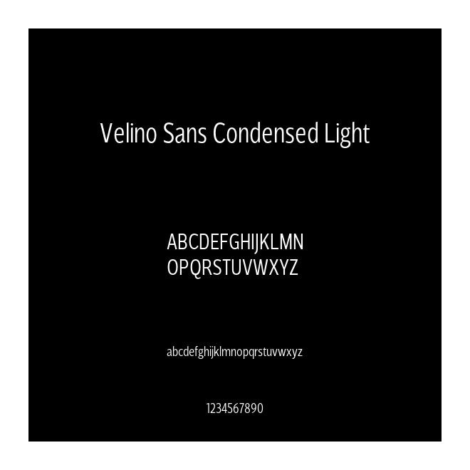 Velino Sans Condensed Light