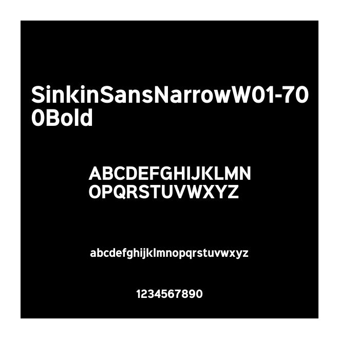 SinkinSansNarrowW01-700Bold