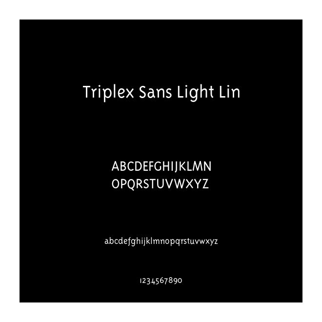 Triplex Sans Light Lin