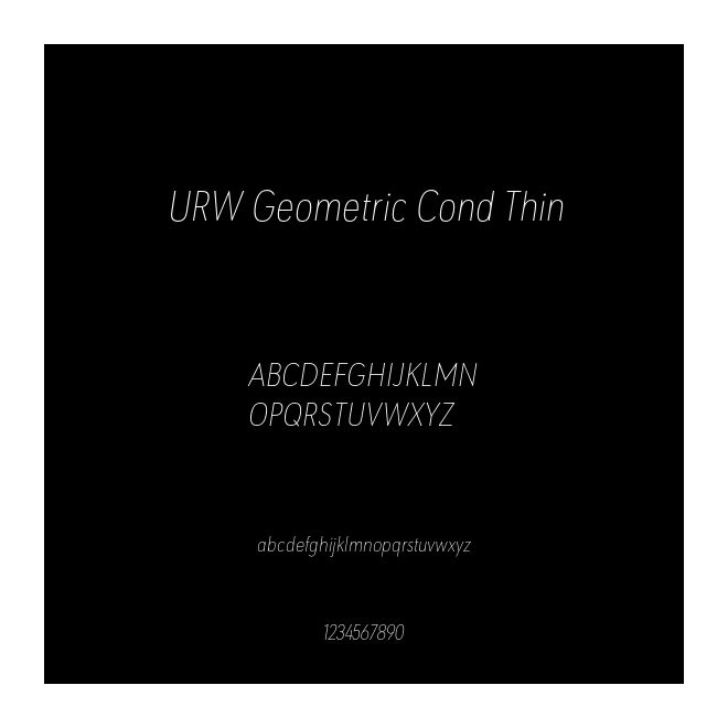 URW Geometric Cond Thin