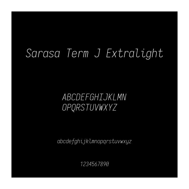 Sarasa Term J Extralight