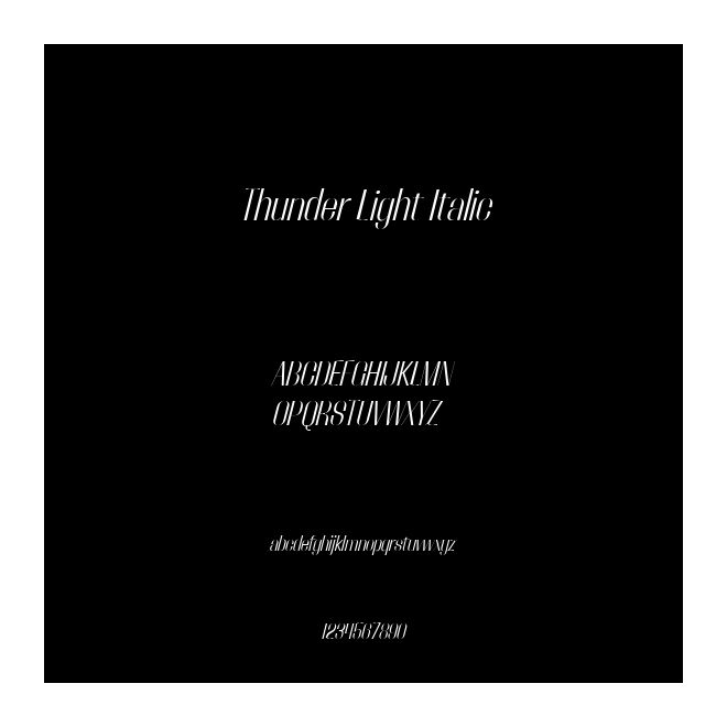 Thunder Light Italic