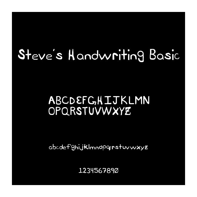Steve's Handwriting Basic