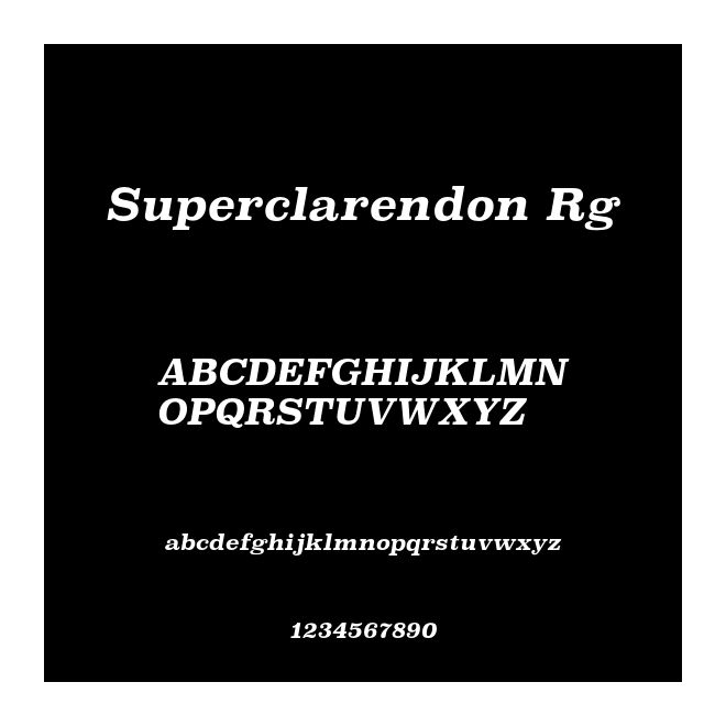 Superclarendon Rg