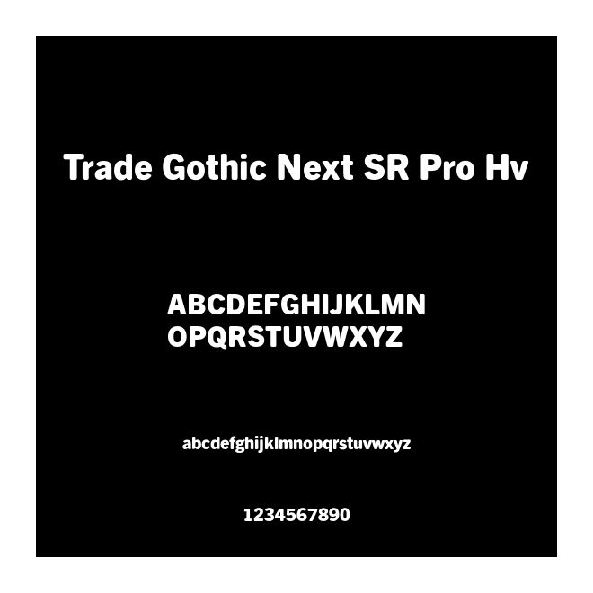 Trade Gothic Next SR Pro Hv
