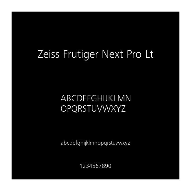Zeiss Frutiger Next Pro Lt