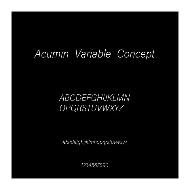 Acumin Variable Concept字体免费下载和在线预览-印图网