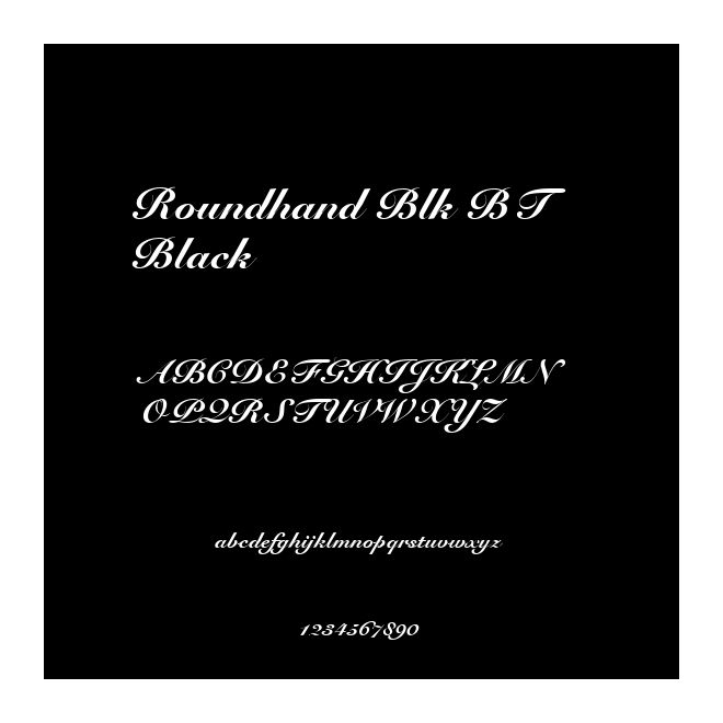 Roundhand Blk BT Black