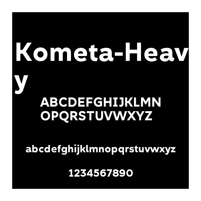 Kometa-Heavy字体免费下载和在线预览-印图网
