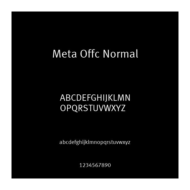 Meta Normal Font Meta Offc Normal字体免费下载和在线预览-印图网