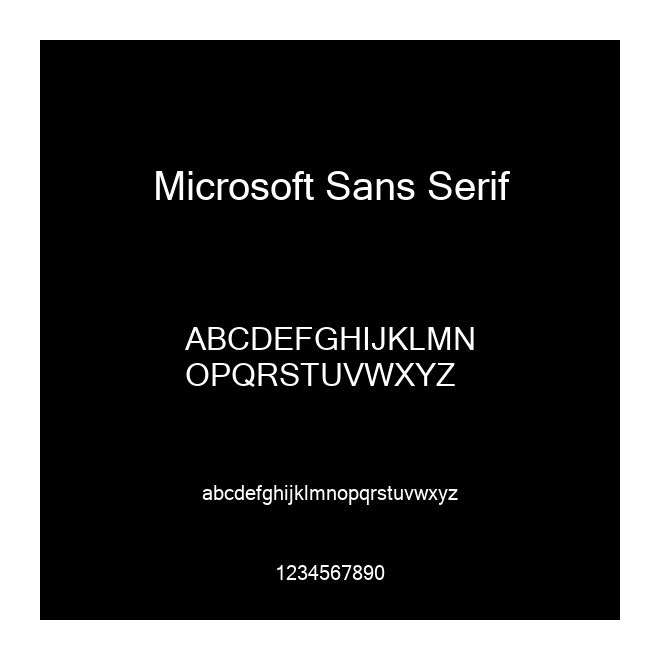Microsoft Sans Serif字体免费下载和在线预览印图网