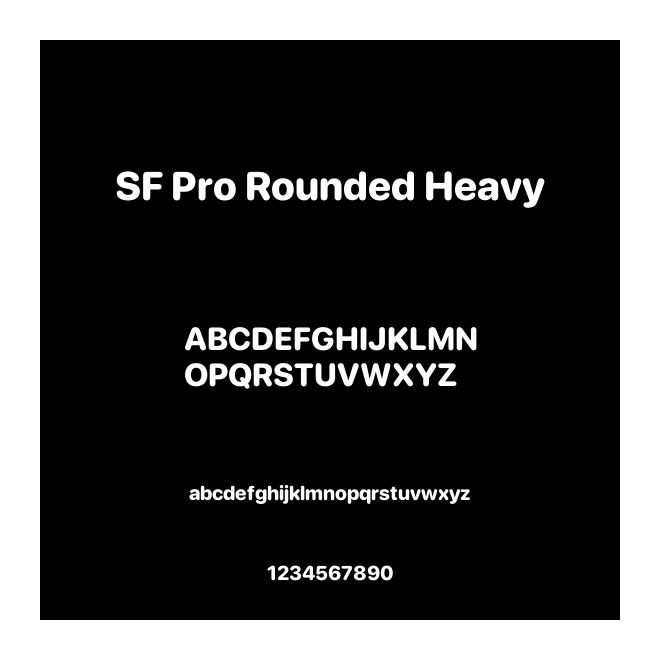 Sf Pro Rounded SF Pro Rounded Heavy字体免费下载和在线预览-印图网